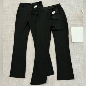 Express women’s Columnist barely boot high rise pant. Womens size 8, set of two